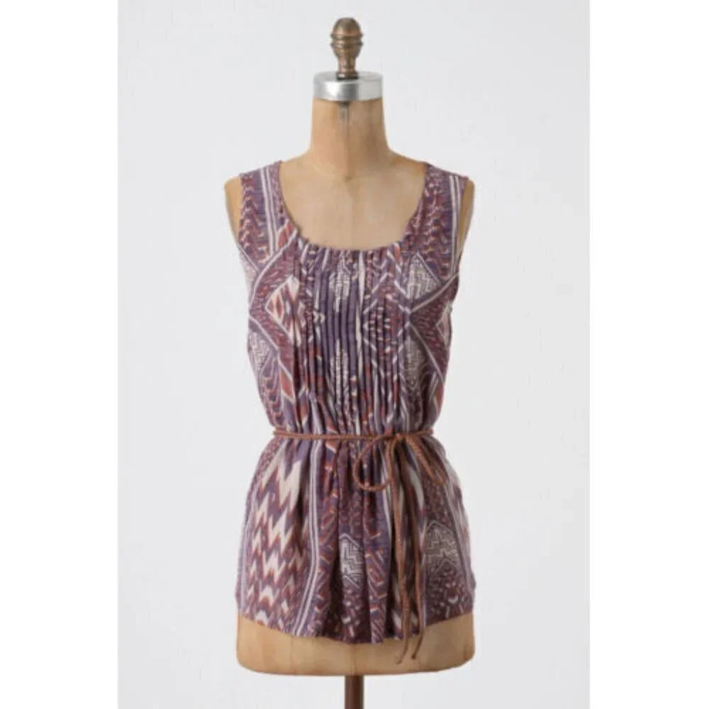 ANTHROPOLOGIE | EDME & ESYLLTE SILK SUMMER PRINTED  BLOUSE